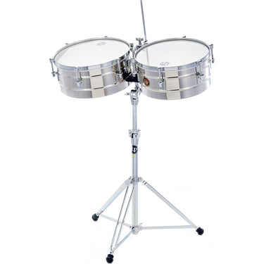 Timbales Lp Tito Puente Lp257s 14 y 15 Pulgadas Cromado Con Atril